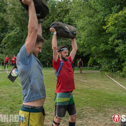 Elite Force Gear Wrecker Training Sandbag on the Spartan Canada WRECKED obstacle