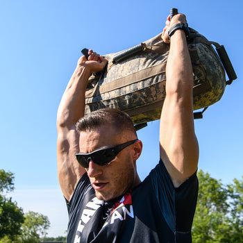 Workout Sandbag Training Sandbag tricep press with the Elite Force Gear Wrecker Training Sandbag