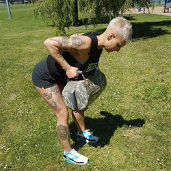 Bent over row with the Elite Force Gear Wrecker training sandbag