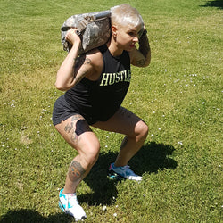 Workout sandbag squats with the Elite Force Gear training sandbag