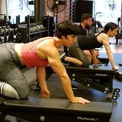 Bent over row with the Elite Force Gear Wrecker training sandbag, workout sandbag