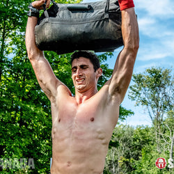 Elite Force Gear overhead press on the Spartan Canada WRECKED obstacle 