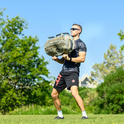 workout sandbag clean with the Elite Force Gear Wrecker training sandbag