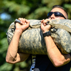 clean and press the Elite Force Gear camo training sandbag